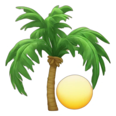 Couché de soleil avec palmier sticker