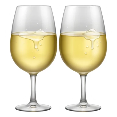 A picture of two glasses of white wine cheering sticker