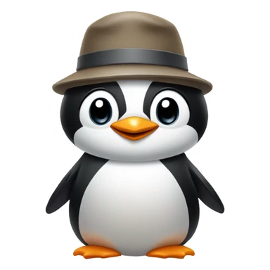 Penguin wearing a flat cap sticker