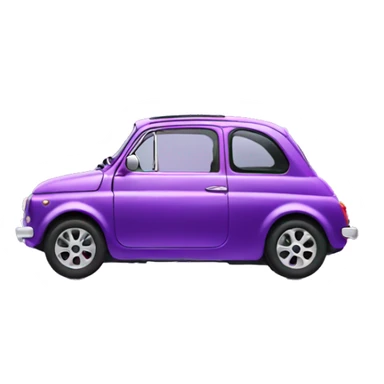 purple fiat 500 sticker
