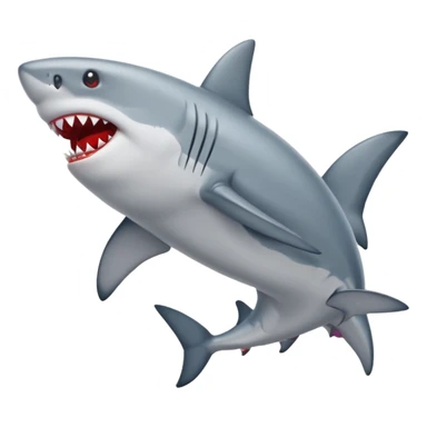 Shark wearing red shoes sticker
