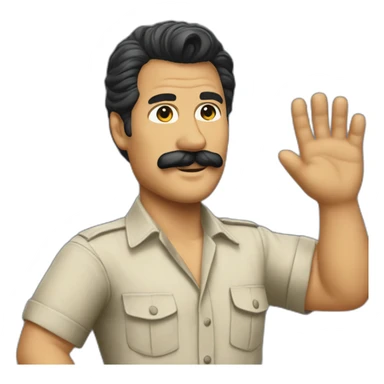 Magnum pi waving sticker