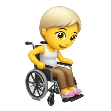 Chick wheelchair user sticker