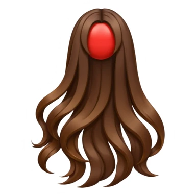 back view of long brown hair sticker