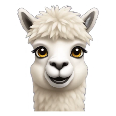minimalistic curious alpaca sticker