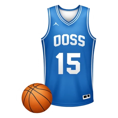 blue basketball jersey number 5 sticker