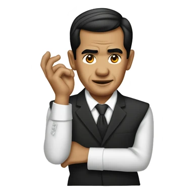 joko widodo with hand folded emoji sticker