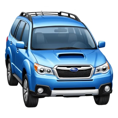 A blue Subaru Forrester sticker