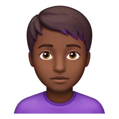 Um homem de cabelo roxo e moreno  sticker