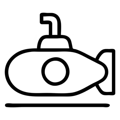 outlined denizaltı (submarine) icon sticker