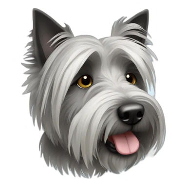grey skye terrier sticker