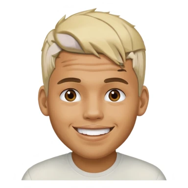 Chris Brown with blonde hair sticker