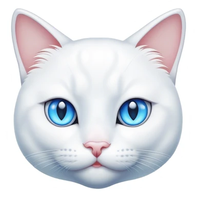 gato branco com olhos azuis sticker