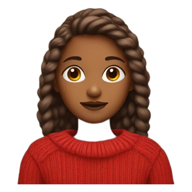 Girl in red sweater sticker