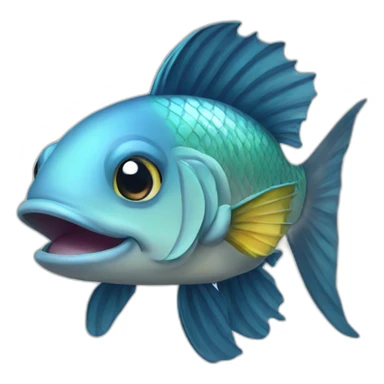 Fish horse sticker