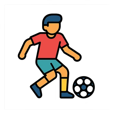 A soccer player sticker