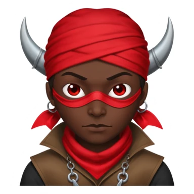 Emoji de bandido con diablito  sticker