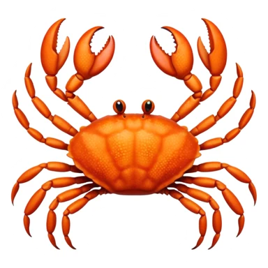 A crab with a total of eight legs sticker