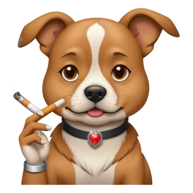 Dog smoking cigarettes  sticker