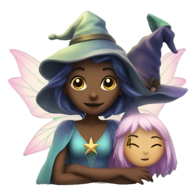 fairy and witch that hexing sticker