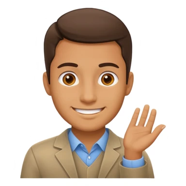 hazme un emoji que le este ayudando a una empresa a dejar de perder tiempo en tareas repetitivas y empezar a centrarse en lo que realmente importa: crecer. y que sea un hombre el emoji sticker