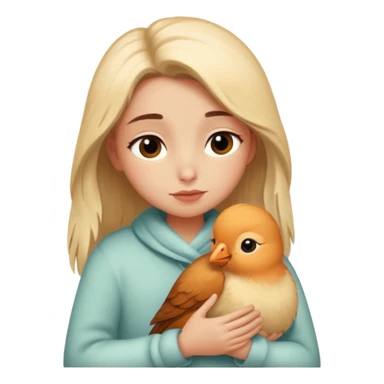 cozy moment with a bird sticker