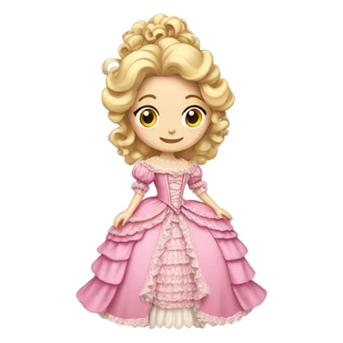 Rococo pink princess blonde sticker