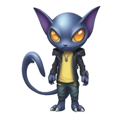 cute cool edgy sharp eldritch alien Digimon-Fakemon-animal full body sticker