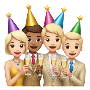 happy moment with friends sticker