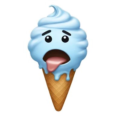 crying eating ice cream sticker