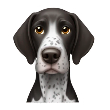 a black and white german shorthaired pointer sticker