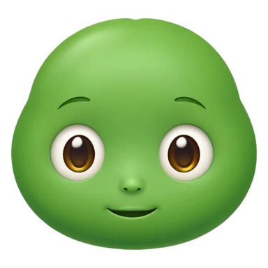 little pea with cute face  sticker
