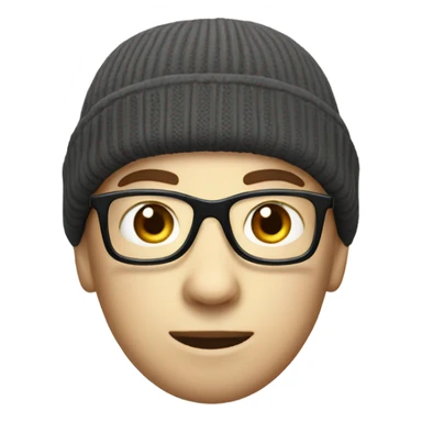 nerd with a beanie white skin sticker