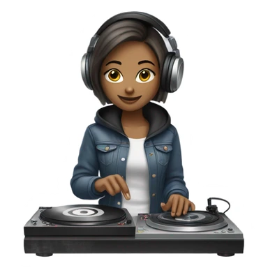 dj girl sticker