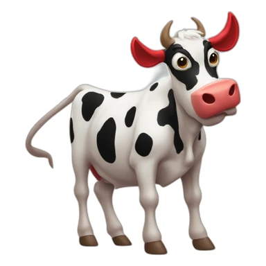 Spider-Man as a cow sticker