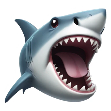Shark with a big lip sticker