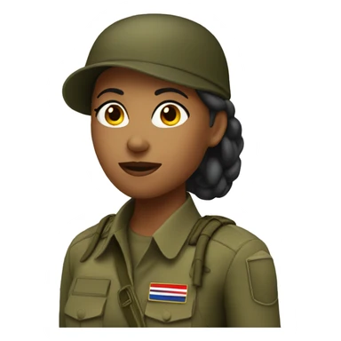 Woman soldier sticker