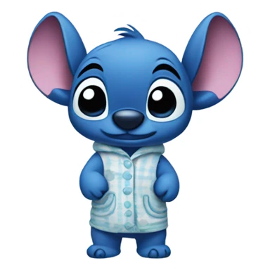 Cute stitch wearing pjs sticker