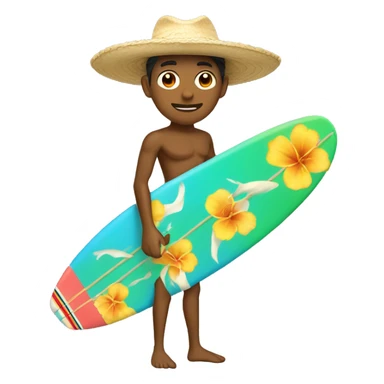 Jun Jo surfer with sombrero  sticker