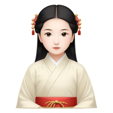 一个抱着黑脸小羊的黑发有刘海的长发女孩半身，穿着白衬衫和蓝色背心裙 sticker