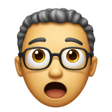 Shocked Face while speaking sticker