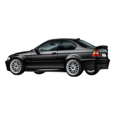 E46 BMW couleur noir sticker