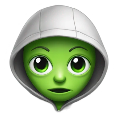 alien with sweat-shirt  sticker