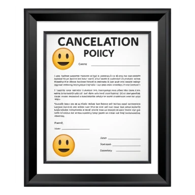 cancellation policy sticker