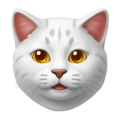 gatto bianco e rosso sticker