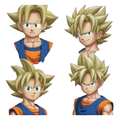 the fusion of son goku and trunks sticker