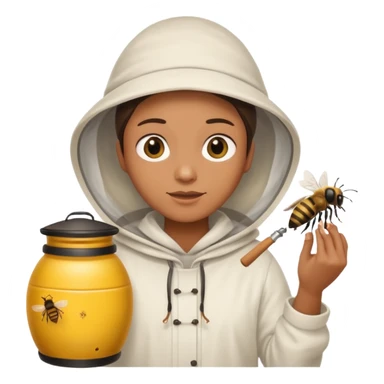beekeeper white cloth sticker