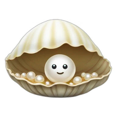 clam with pearl sticker