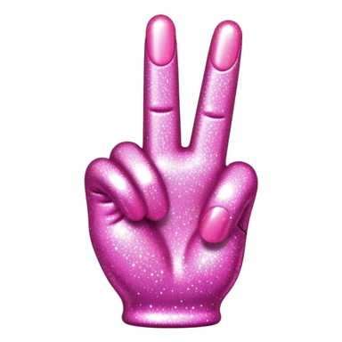Pink sparkling middle finger  sticker