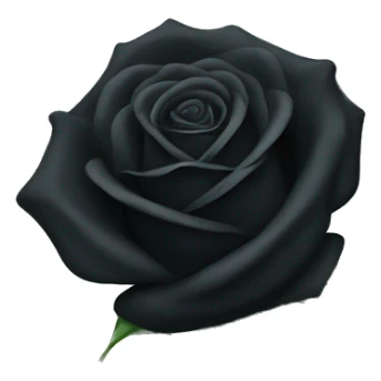 A singular black rose with green stem  sticker